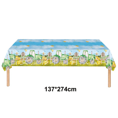 Tractor Party Paper Plates Cups Napkins Banner Tractor Birthday Party Supplies Tractor Themed Party Decor for Party Farm Party