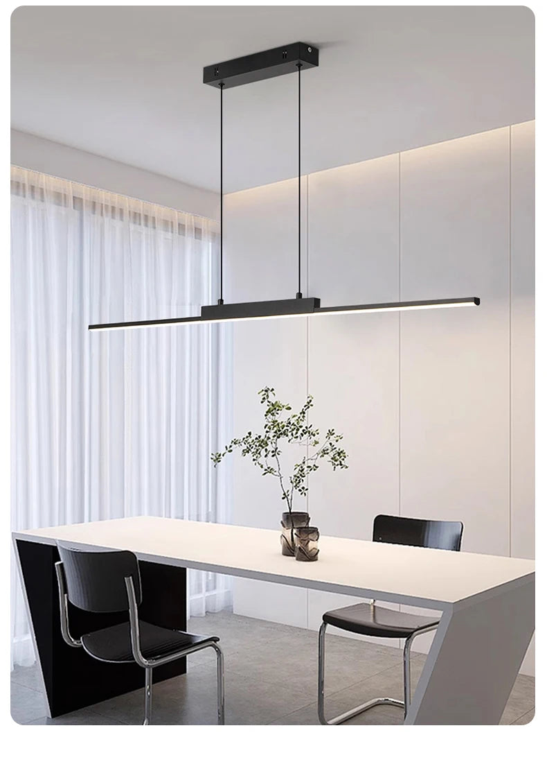 Dining hanging Chandelier  Modern Strip Pendant  Light For Kitchen Office Bedroom Hang Light Home Décor Lighting Fixtures