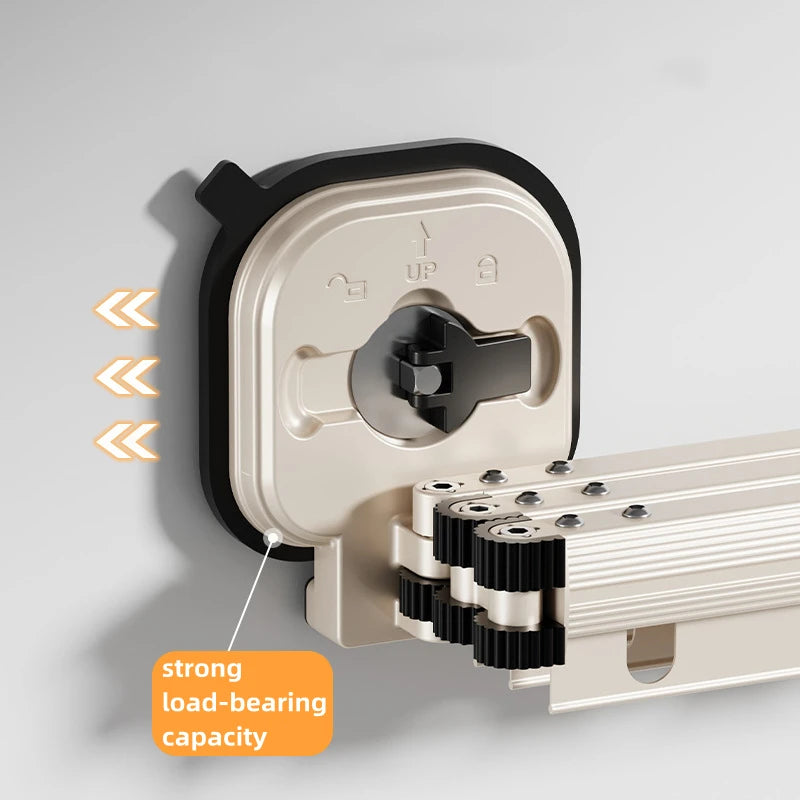 Retractable Clothes Hanger Wall Mounted No Punching Laundry Drying Rack Foldable Drying Racks Space Saving For Bathroom Balcony