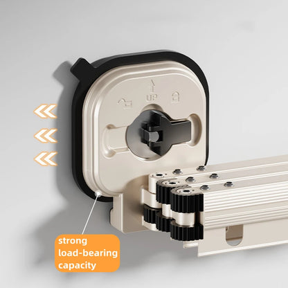 Retractable Clothes Hanger Wall Mounted No Punching Laundry Drying Rack Foldable Drying Racks Space Saving For Bathroom Balcony