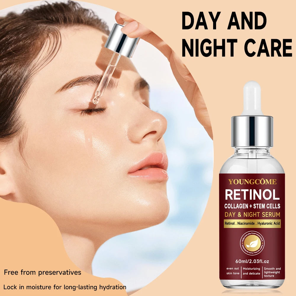 Retinol Day & Night Serum Face Serum Liquid Serum For Face Hyaluronic Acid Moisturizing Nourishing Skin Care Product  Korea 2025