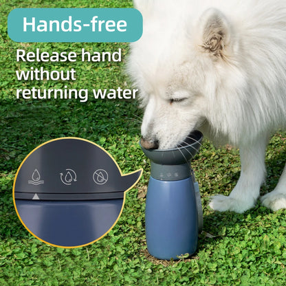 600ml Portable Dog Water Bottle Large Dogs High Capacity Fountain Water Dispenser Outdoor Dog Drinking Bowl Labrador Supplies