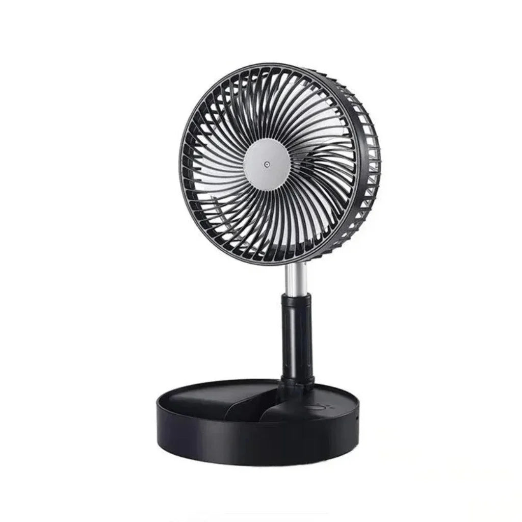 Retractable Electric Fan USB Charging Foldable Fan Portable Mini Four Speed Electric Fan Dormitory Outdoor Activity