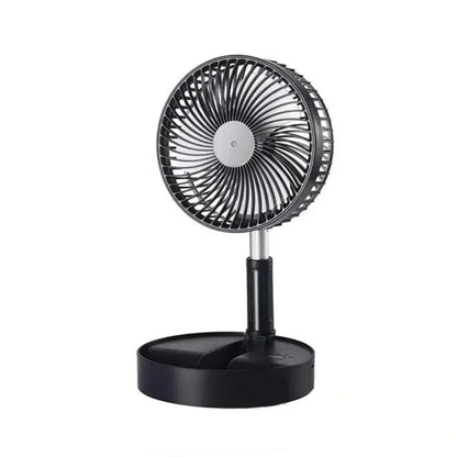 Retractable Electric Fan USB Charging Foldable Fan Portable Mini Four Speed Electric Fan Dormitory Outdoor Activity