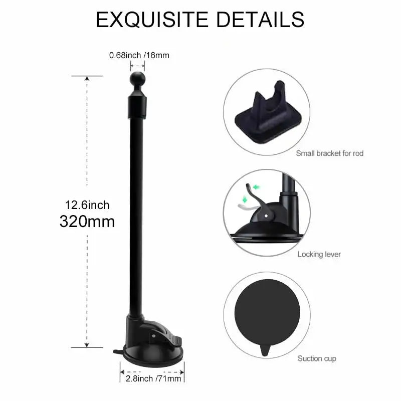 Anti-Shake Car Phone Holder Mount Strong Suction Cup Long Arm Windshield Phone Holder for iPhone Huawei xiaomi