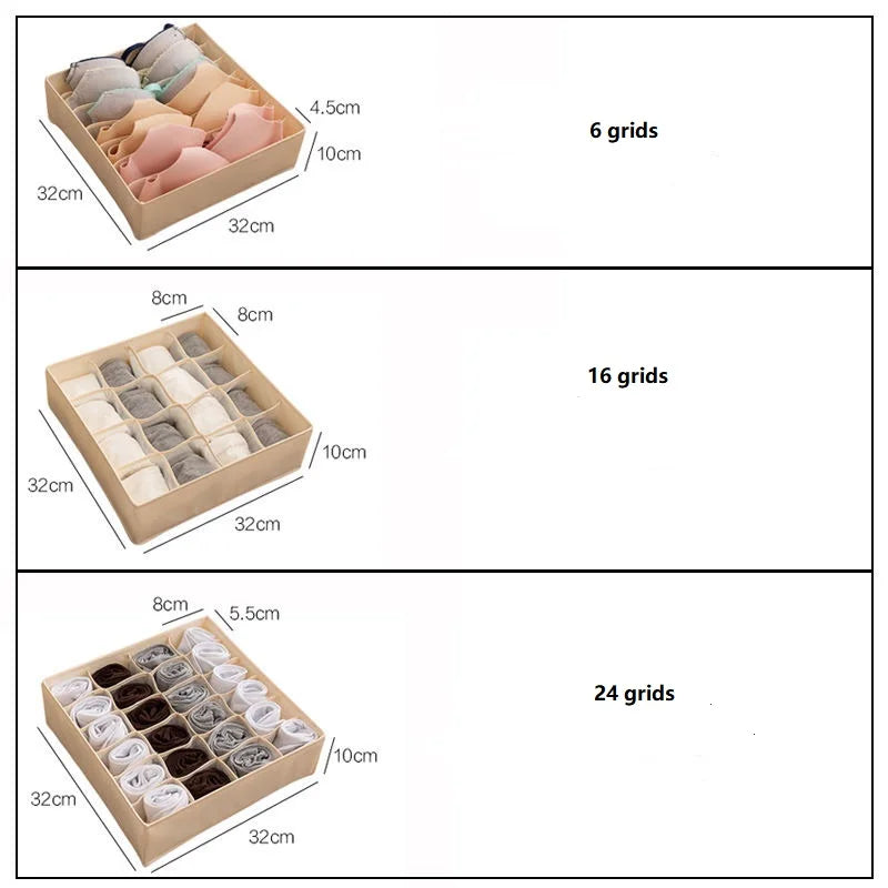 Cabinet Underwear Organizer Drawer Clothes Organizer Boxes Closet Organizer for Underwear Bra Socks Underpants Storage Organizer
