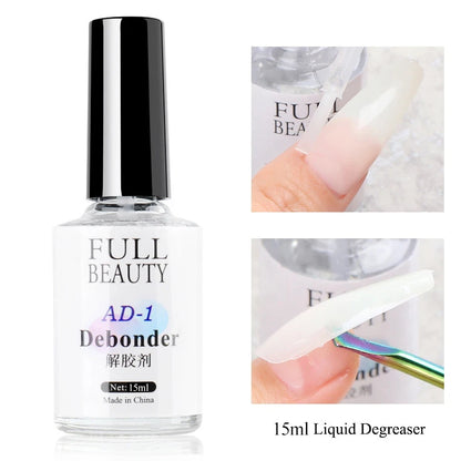 15ml Nail Glue Remover False Nail Tips Debonder Removing Gel Rhinestone Fake Press On Nails Fast Dissolve Liquid Manicure Tools
