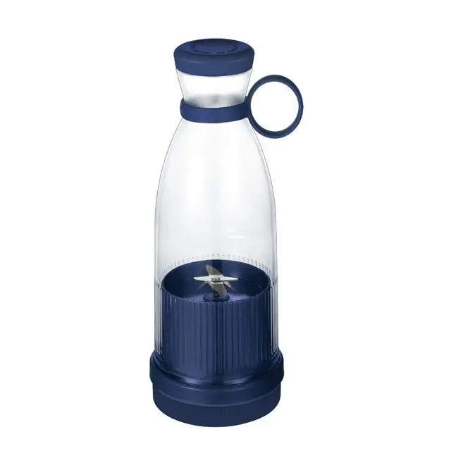 USB Rechargeable Portable Blender Juicer 380ml Compact Smoothie Maker for Fruits Vegetables Quiet Cordless Mixer with Travel Lid