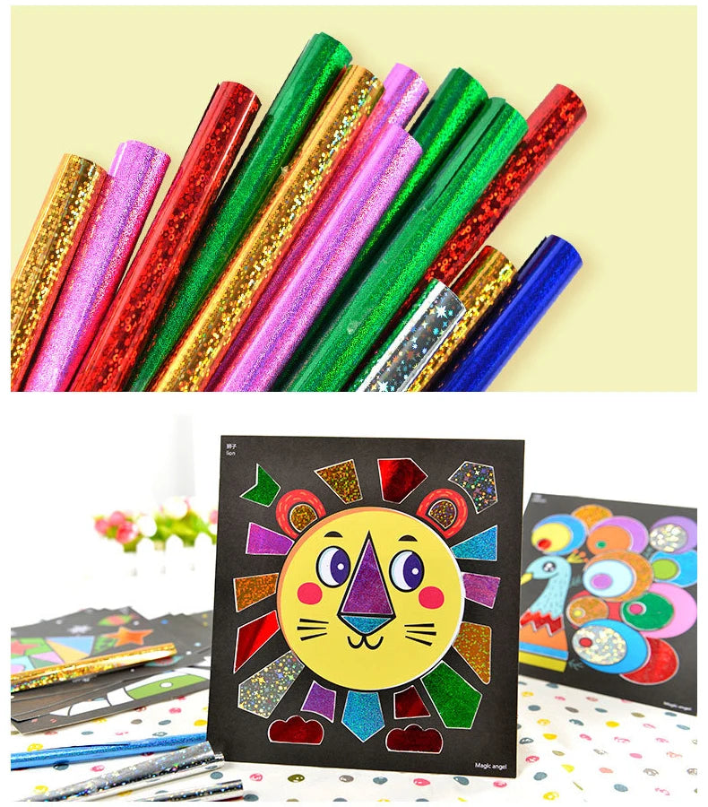 Magical Painting Art Stickers Handmade DIY Student Transfer Sticker Office Cultural Educational Supplies Cartoon Colorful TMZ