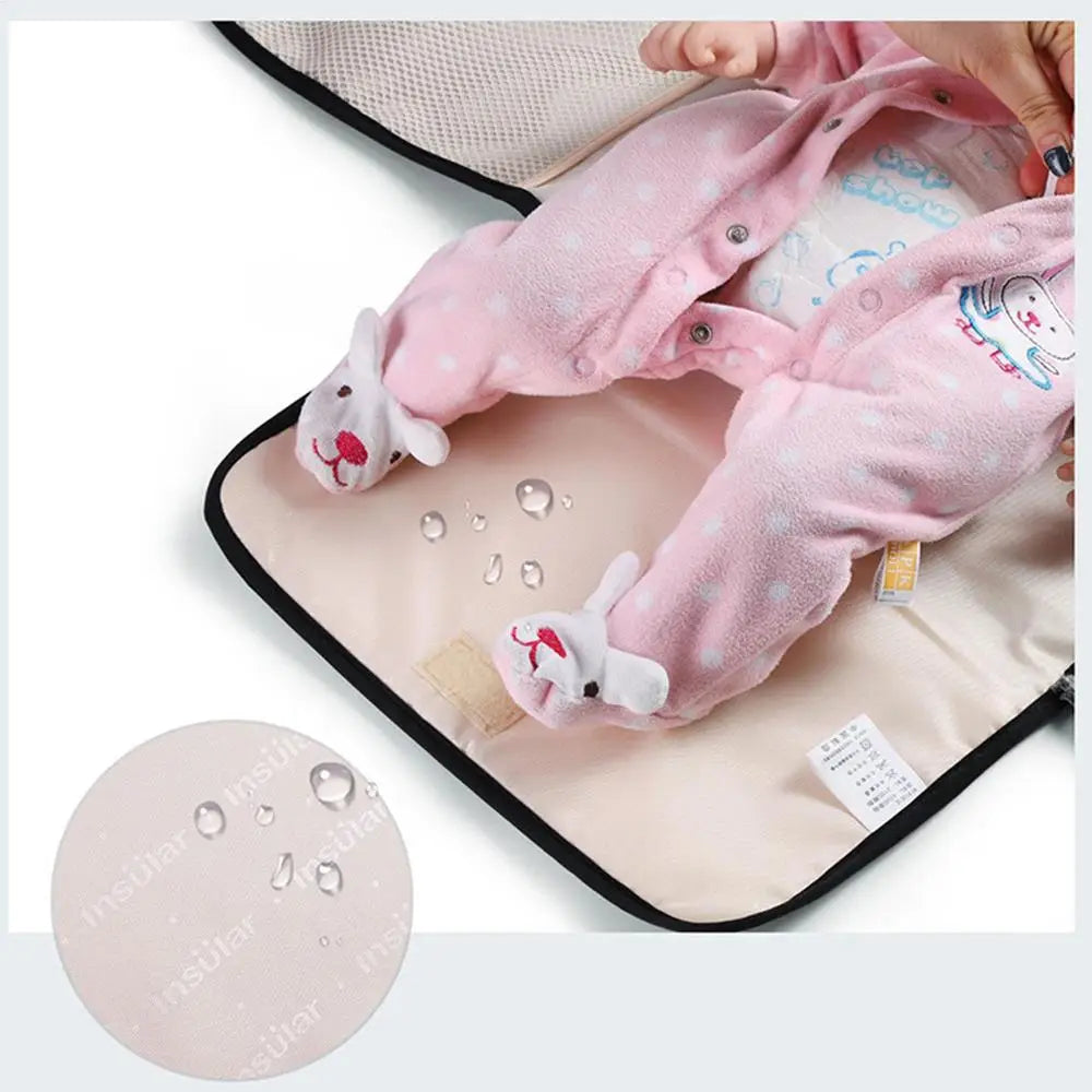 Travel Diaper Changing Mat Waterproof Folding Diaper Organizer Bag Lightweight Changing Mat For Parks Shopping Malls Restaurants