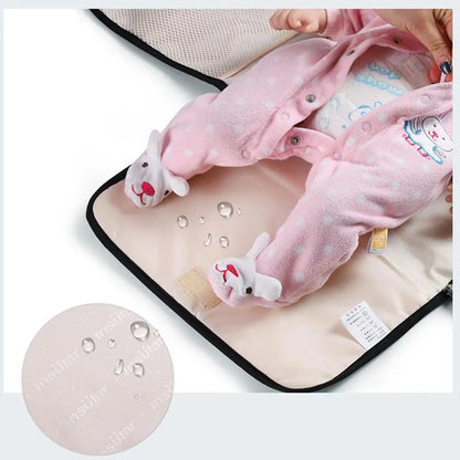Travel Diaper Changing Mat Waterproof Folding Diaper Organizer Bag Lightweight Changing Mat For Parks Shopping Malls Restaurants