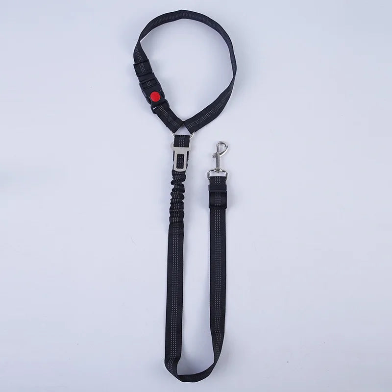 2 in1 Dog Car Harness Leash Adjustable Pet Seat Belt with Anti-Shock Bungee Buffer for Kitten Dogs Collar Pet Accessorie