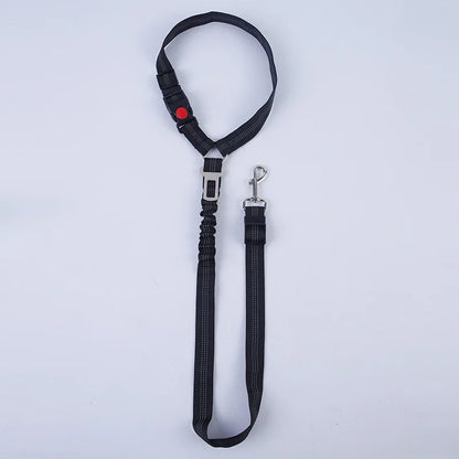 2 in1 Dog Car Harness Leash Adjustable Pet Seat Belt with Anti-Shock Bungee Buffer for Kitten Dogs Collar Pet Accessorie