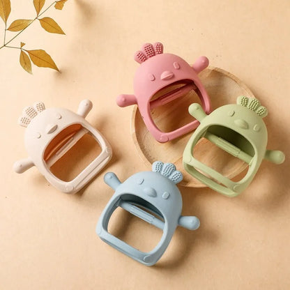 Baby Silicone Teethers Animal Food Grade Silicone Baby 0-12 Toys Silicone Teeth Grinding Stick Newborn Pacifier Accessories Toys