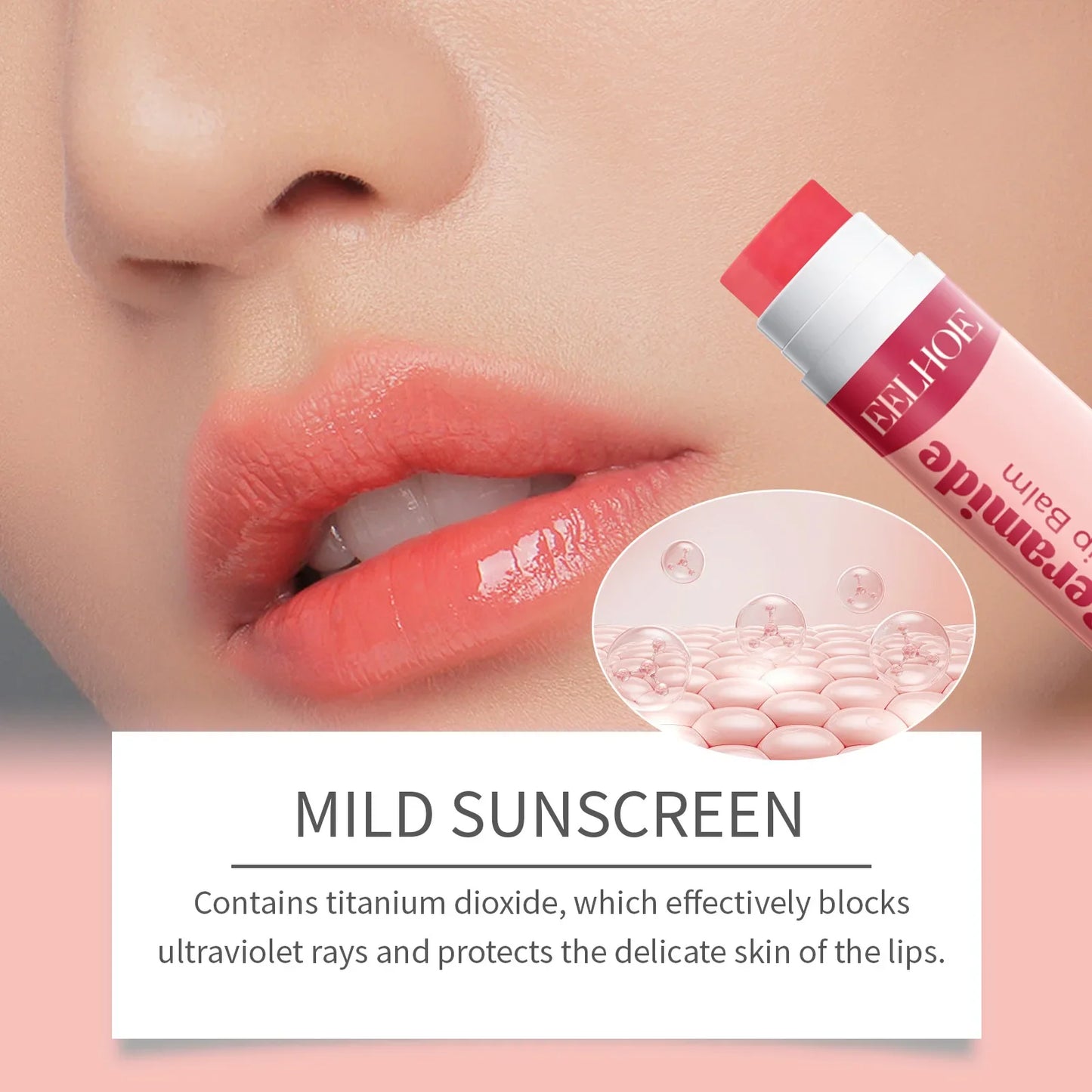 Ceramide Lip Balm Mild Ingredient Waterproof Long Lasting Moisturizing Lips Reduce Fine Line Exfoliating Lip Care Repair Product