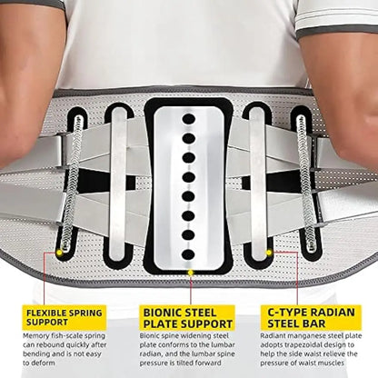 Back Brace for Men and Women,Lumbar Brace for Lower Back Pain Relief,Breathable Waist Lumbar Back Support Belt for Back Pain