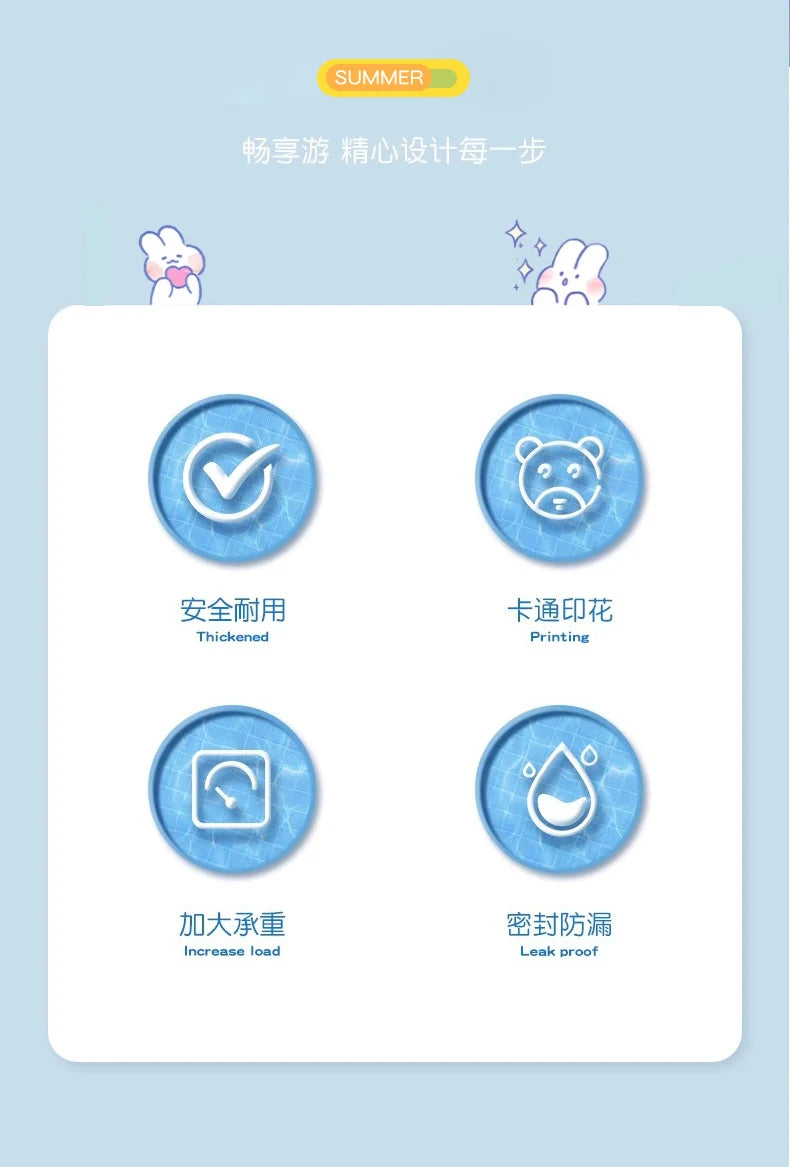 Environment PVC Children Swimming Rings Water Toys Beach Pool Baby Inflatable Swimming Circle with Steering Wheel Water Toys