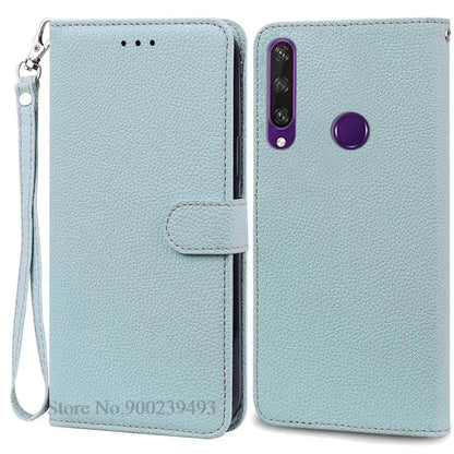 For Huawei Y6P Case Leather Wallet Flip Case For Huawei Y6p Case MED-LX9N Soft Full Cover Coque Fundas for Huawei Y6P Case