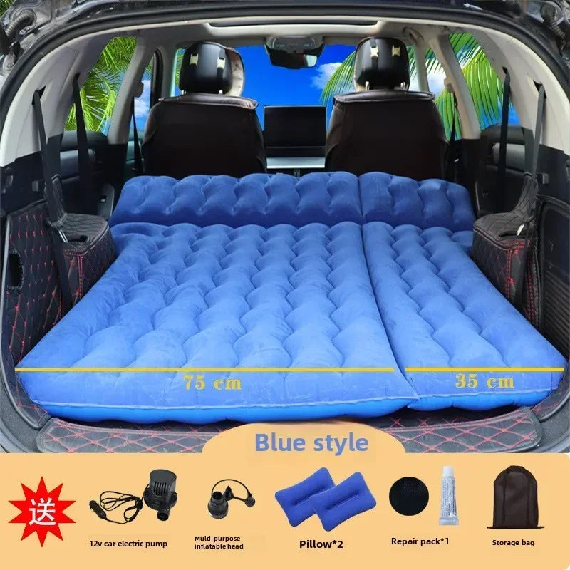 Airbed Household Outdoor Single Double Air Bed Thickened Folding Inflatable Convenient Mattress Sleep Rest for Car SUV Travel
