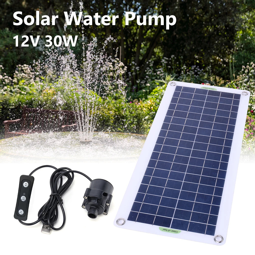 19W 800L/H Fountain Panel Pump Garden Decorative PET Solar Panel Water Pump Watering System with Adjustment Switch Kits for Pool