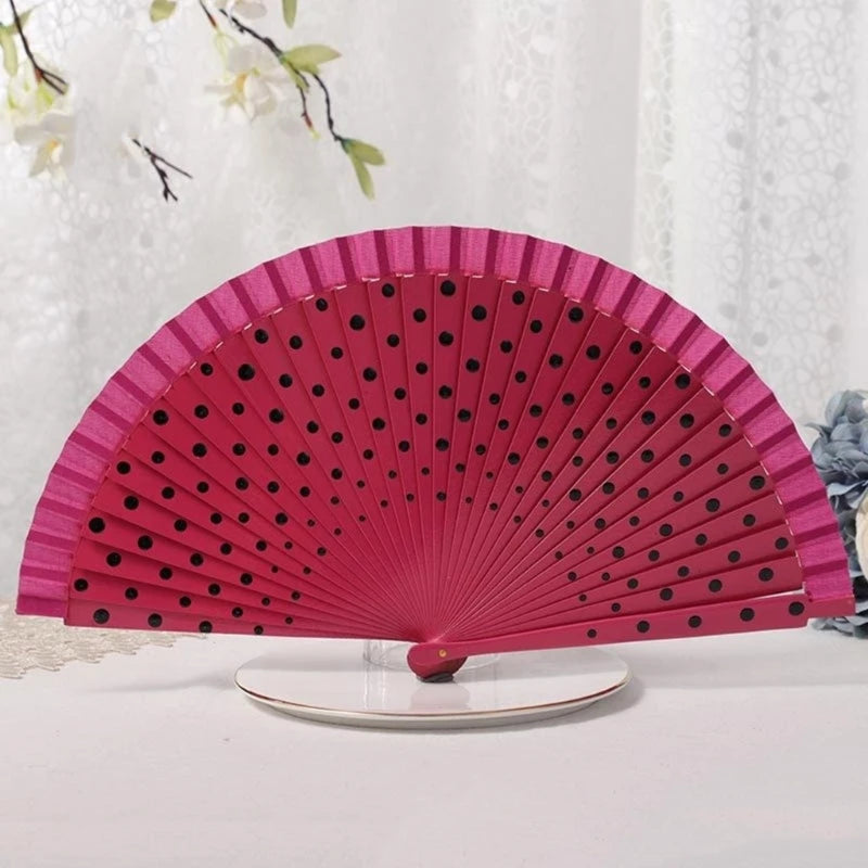 367A Flamenco Spanish Folding Hand Fan Fan for Dance Parties Wedding Decorations