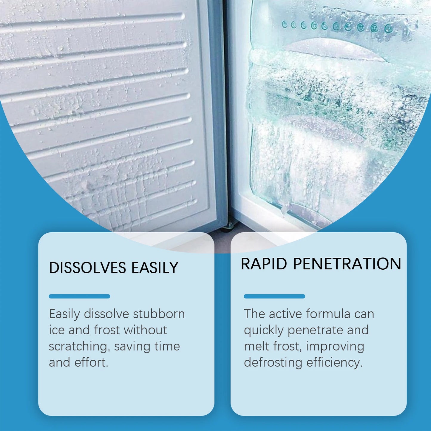 Jakehoe Fridge Defrosting Spray 120 ml Freezer Defrosting Agent And Deicing Spray Easy Defrosting, Saves Electricity and Odour