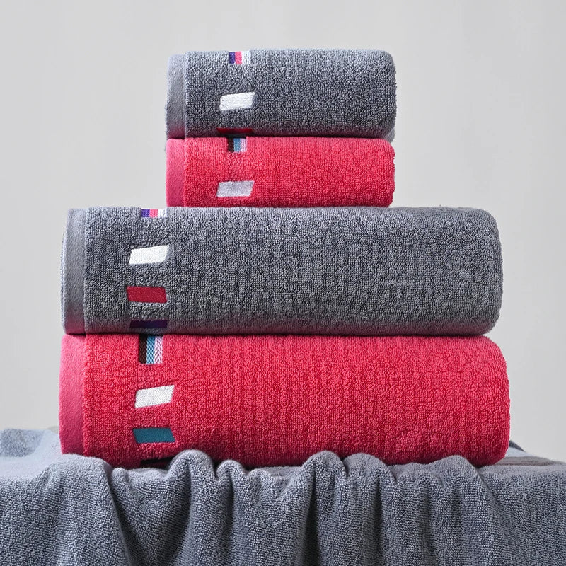 100% Cotton Large Bath Towel Adult Bath Towel Sweat Absorbent Bath Towel Colorful Bath Towel Set Large Size Bath Towel