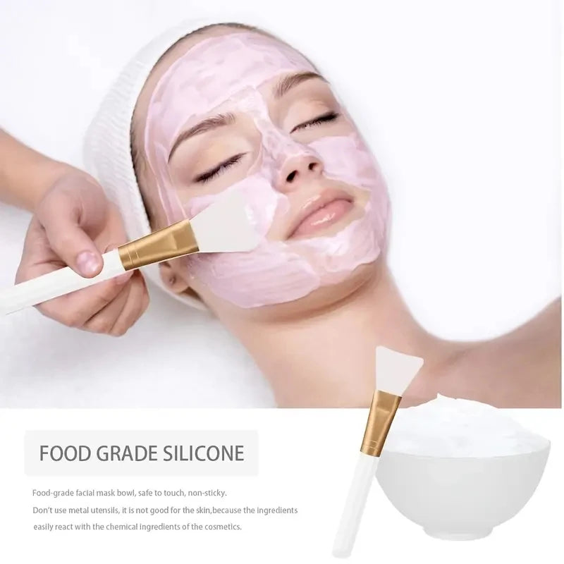 Face Skin Care Tool Set Silicone Facial Mask Brushes Beauty Salon Bowl Spoon Mask Mud Film Brush Skin Care DIY Beauty Tools