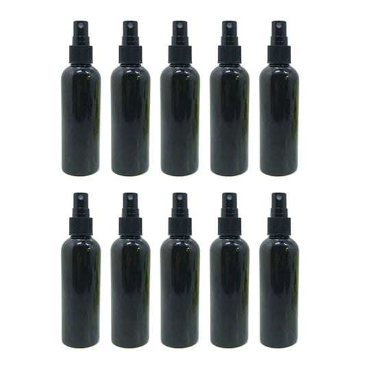 10pcs Black PET Spray Bottle Travel Portable Refillable Perfume Aqueous Emulsion Liquid Make Up Container Atomizer 100ml