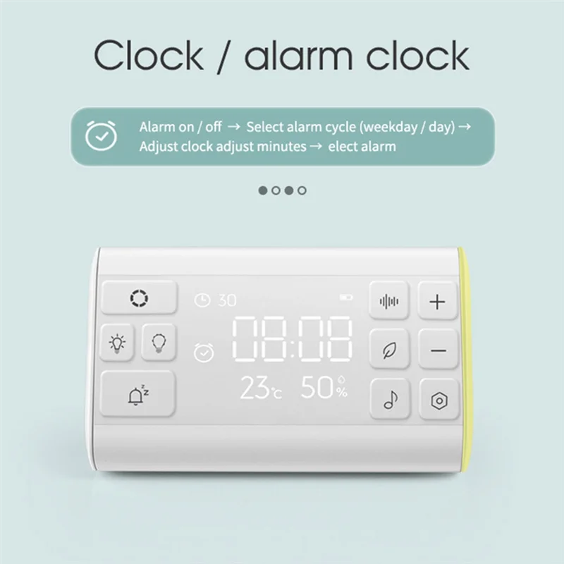 CABE-Private Model White Noise Machine Sleep Aid White Noise Breathing Light White Noise Alarm Clock Sleep Aid