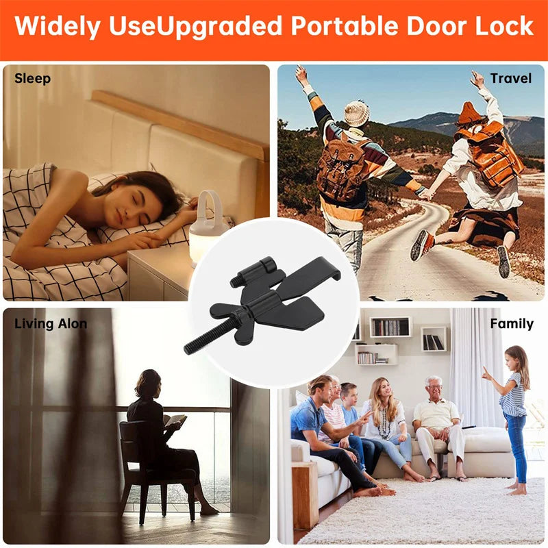 Portable Door Lock Travel Hotel Self-Defense Anti-Theft Stopper Safe Latch  Accommodation Door Stopper Door Lock Security Door