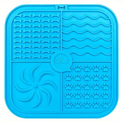 Silicone Slow Feeder Mat Pet Lick Pet Slow Food Plate Bathing Distraction Silicone Dog Sucker Food Training Dog Feeder Supplies
