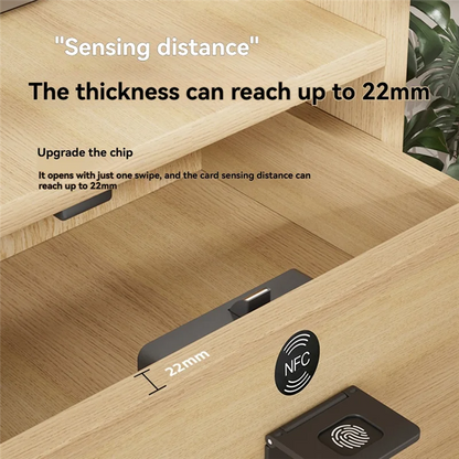 ABUO-Drawer Wardrobe Lock Electronic Lock Childproof No Drilling Safety Electric Door Lock For Home Cabinet Security