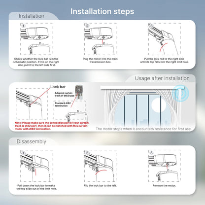 Smart Curtain Motor Electric WiFi and Zigbee Curtain Opener Remote Control For Curtain Track  Compatible with Alexa