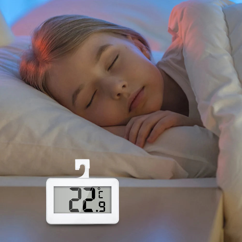 Mini Refrigerator Fridge Thermometer Max/Min Record Function Room Thermometer Refrigerator/Freezer Digital Thermometer for Home