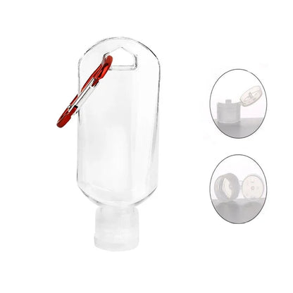 5Pcs Travel Bottles With Keychain Hand Sanitizer Holder Portable Plastic Empty Bottles Leakproof Refillable Containers Backpack