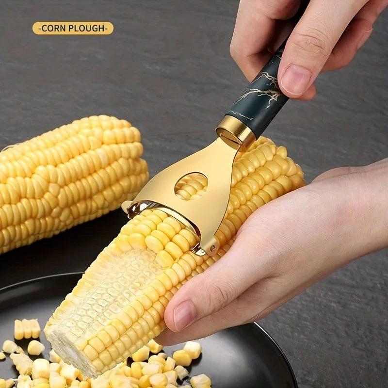 1pc Stainless Steel Corn Stripper – Efficient Cob Peeling, Durable Thresher, Kitchen Must-Have for Fresh Corn Lovers