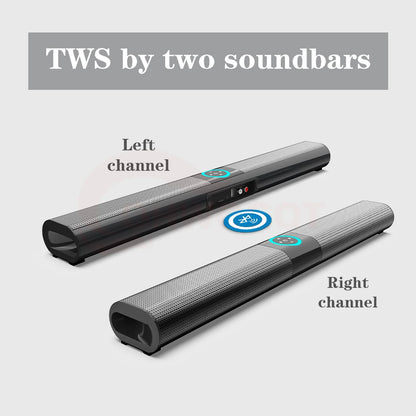 Wireless Soundbar Bluetooth Sound Bar Music System Super Powerful Speaker Wired Surround Stereo Home Theater TV Caixinha De Som