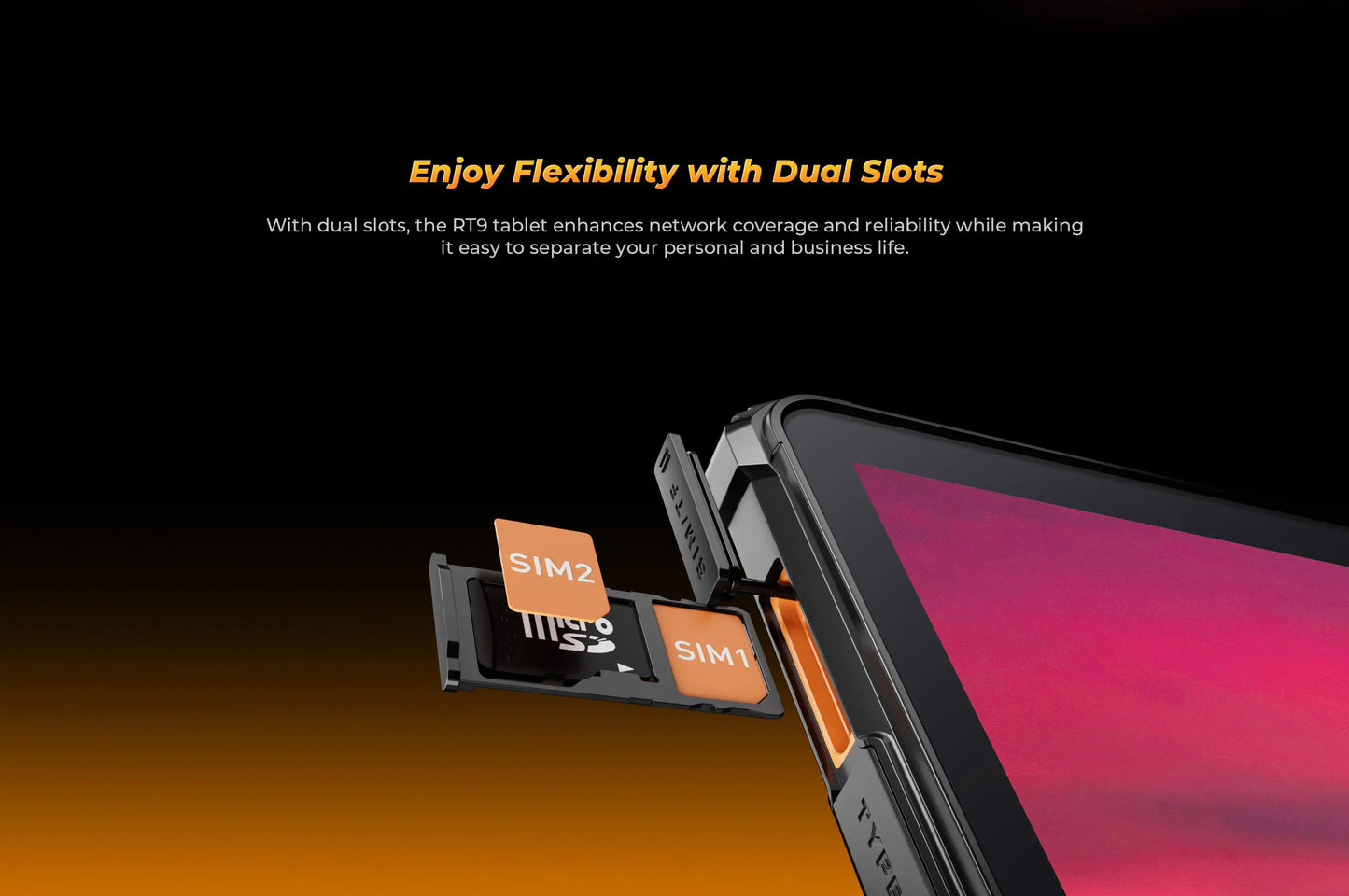 Oukitel RT9 4G Rugged Tablet 10.1" HD Display 24GB RAM 256GB Waterproof Tablet 11000mAh Battery Android 14.0 Tablet PC