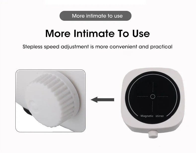 Magnetic Stirrer Kitchen Liquid Mixing Mini Lab Stir Mixer Portable Stirrer Plate with Stir Bar USB 2L 4000RPM for Laboratory