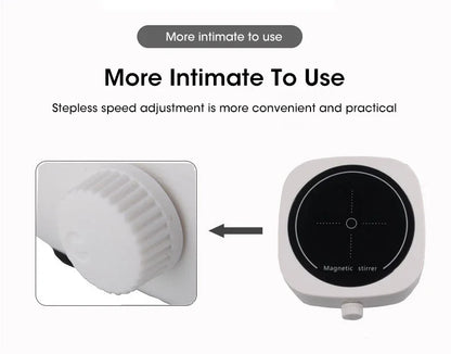 Magnetic Stirrer Kitchen Liquid Mixing Mini Lab Stir Mixer Portable Stirrer Plate with Stir Bar USB 2L 4000RPM for Laboratory