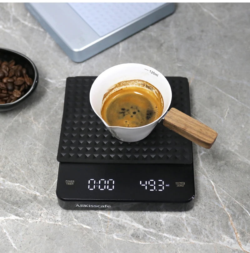 Espresso Scale With Timer Digital Usb 3kg Electronic With Pad High Precision Portable Barista Tools Home Coffee Accessories
