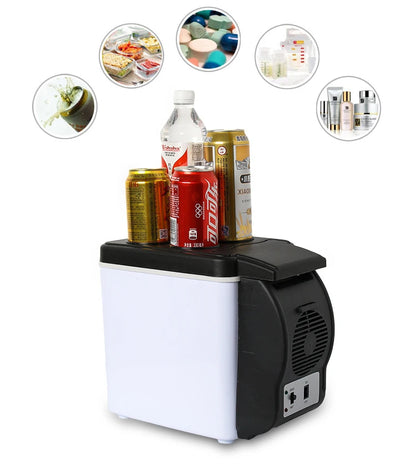 Portable 6L Car Refrigerator Mini Fridge Cold And Warm Box Mini Fresh-Keeping Incubator 12V High-Capacity Low Energy Consumption