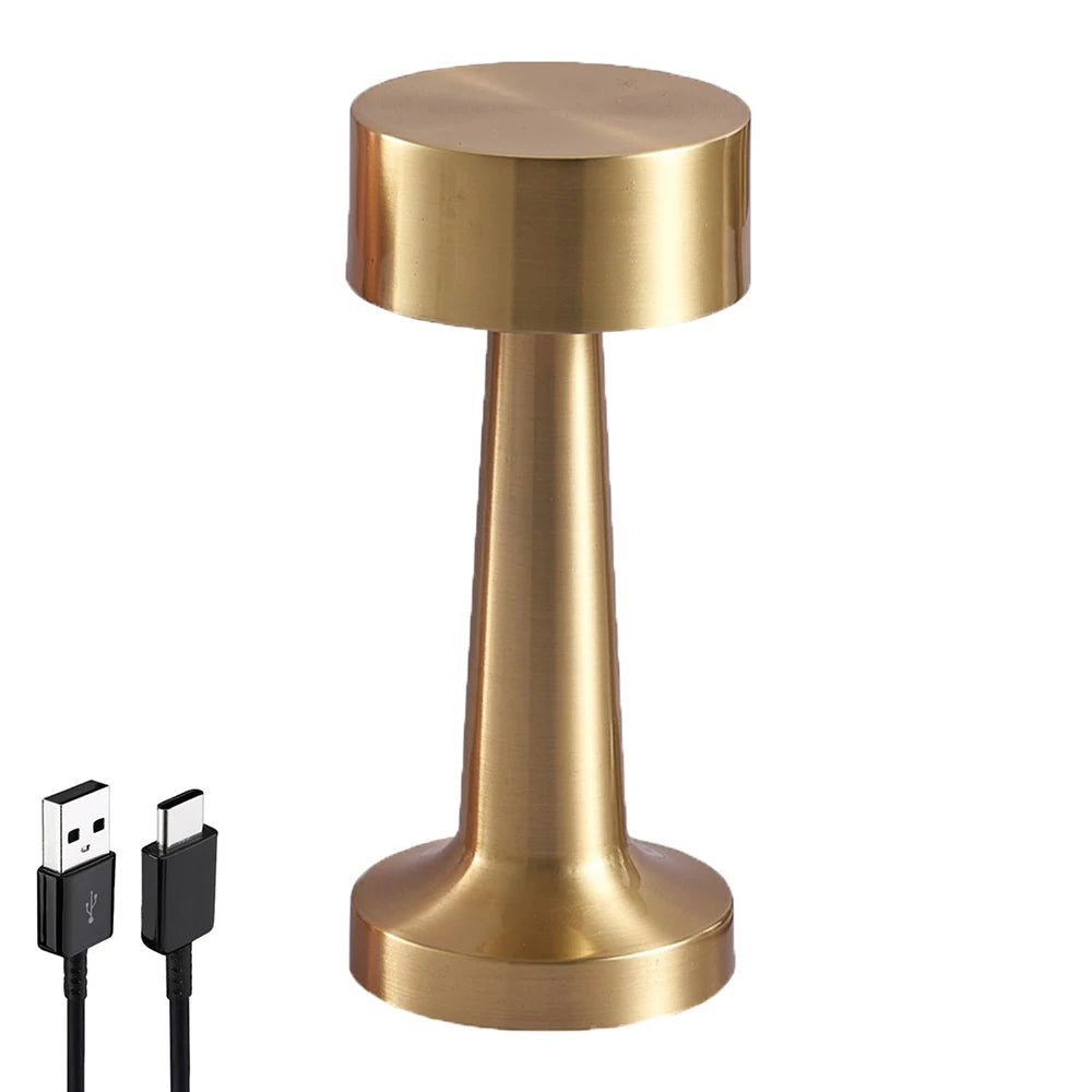 LED Touch Table Lamp Desktop Night Light Rechargeable Cordless Decor Lamp for Restaurant Hotel Bar Bedroom Bedside Light Lamp