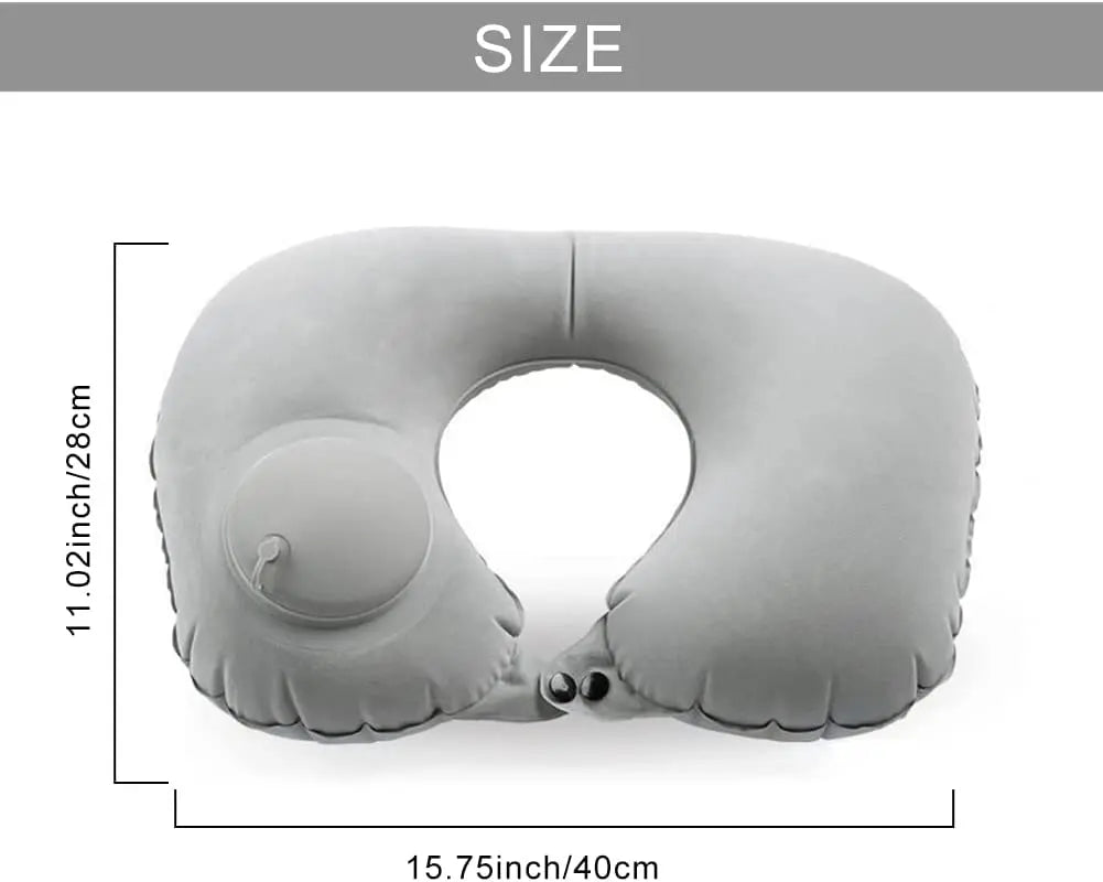 1pc Travel Pillows Airplanes Inflatable Super Light Portable Neck Pillow U-Shape Automatic Inflatable Cervical Vertebr Pillow