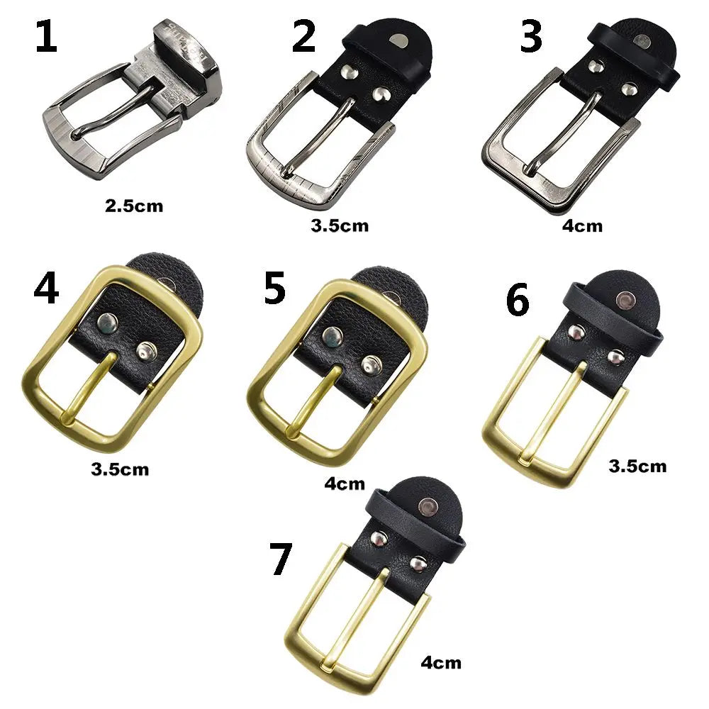 1Pcs New Men Belt Buckle Zinc Alloy Buckle Genuine Leather Buckle 2.5/3.5/4 cm Belt Head Men Fashion Apparel Accessories