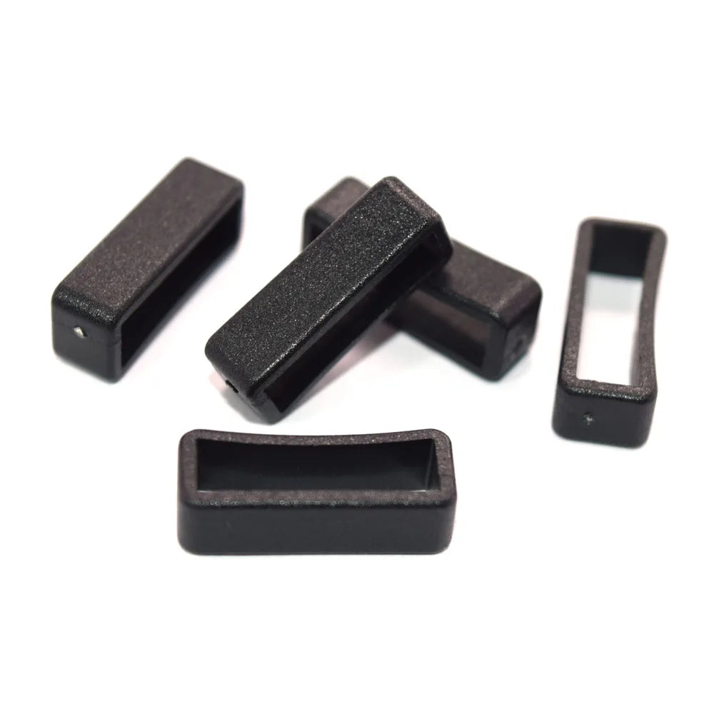 10pcs/pack Plastic Belt Loop Keeper Square Loop Leather Belt Buckle Harness Backpack Straps Black