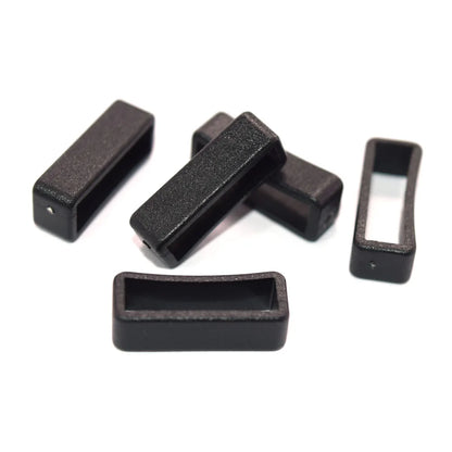 10pcs/pack Plastic Belt Loop Keeper Square Loop Leather Belt Buckle Harness Backpack Straps Black