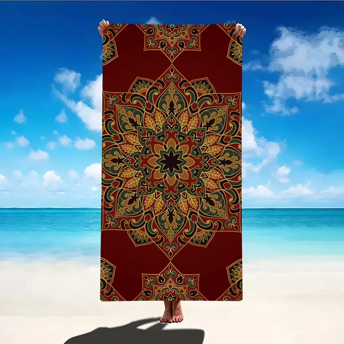 1PC Beach Towel Boho Design Bath Towels Extra Large Sand Free Quick Dry Travel Towels Gifts For Yoga Sports Adults