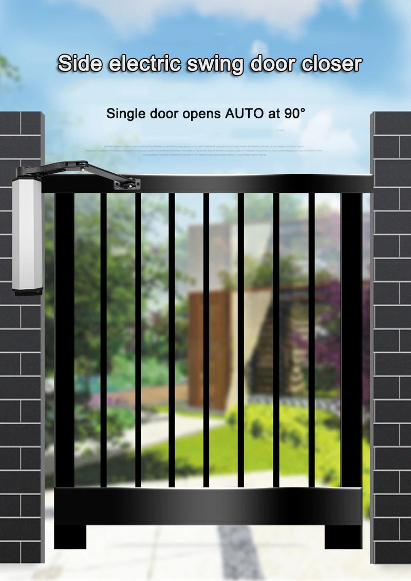 Popular Small Electric Swing Automatic Door Closer No Need Hand Side Mount Garage Door Opener For Home Courtyard Or Community